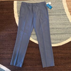 Perry Ellis Blue Dress Pants Flat Front Straight Leg